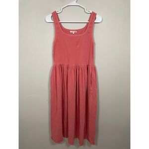 Sundry Mix Media Tank Midi Dress In Pink Size 4 (XL) Casual Effortless